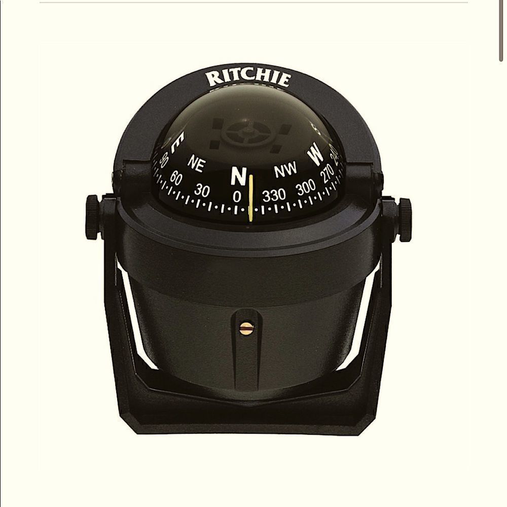 NWT! Ritchie Navigation B-51 Explorer, Bracket Mount, Black Marine Compass.